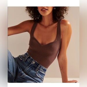 Abercrombie & Fitch Ribbed Sleeveless Bodysuit